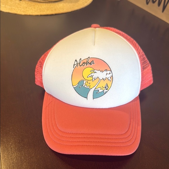 Volcom Accessories - Aloha Trucker Hat in Red and White